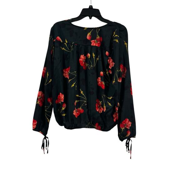 Collective Concepts Aimee Surplice Tie Sleeve Blouse Floral Romantic Women’s XLP - Picture 2 of 11